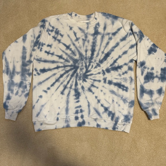 BFFS & BABES blue and white tie dyed sweatshirt. Size 2 (medium) - Picture 1 of 3